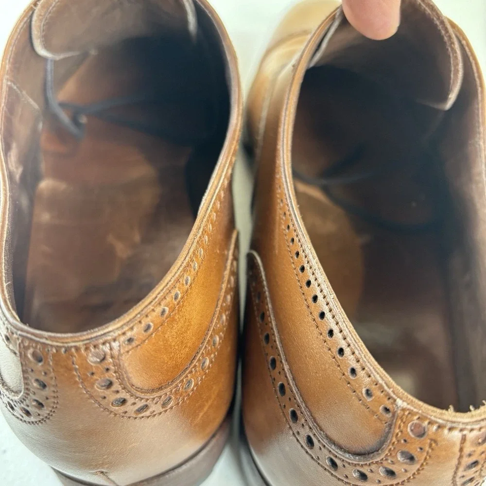 Carmina Dress Shoes Mens UK8.5/US‎ 9.5 EE Wide Brown Cap Toe Oxford Brogue